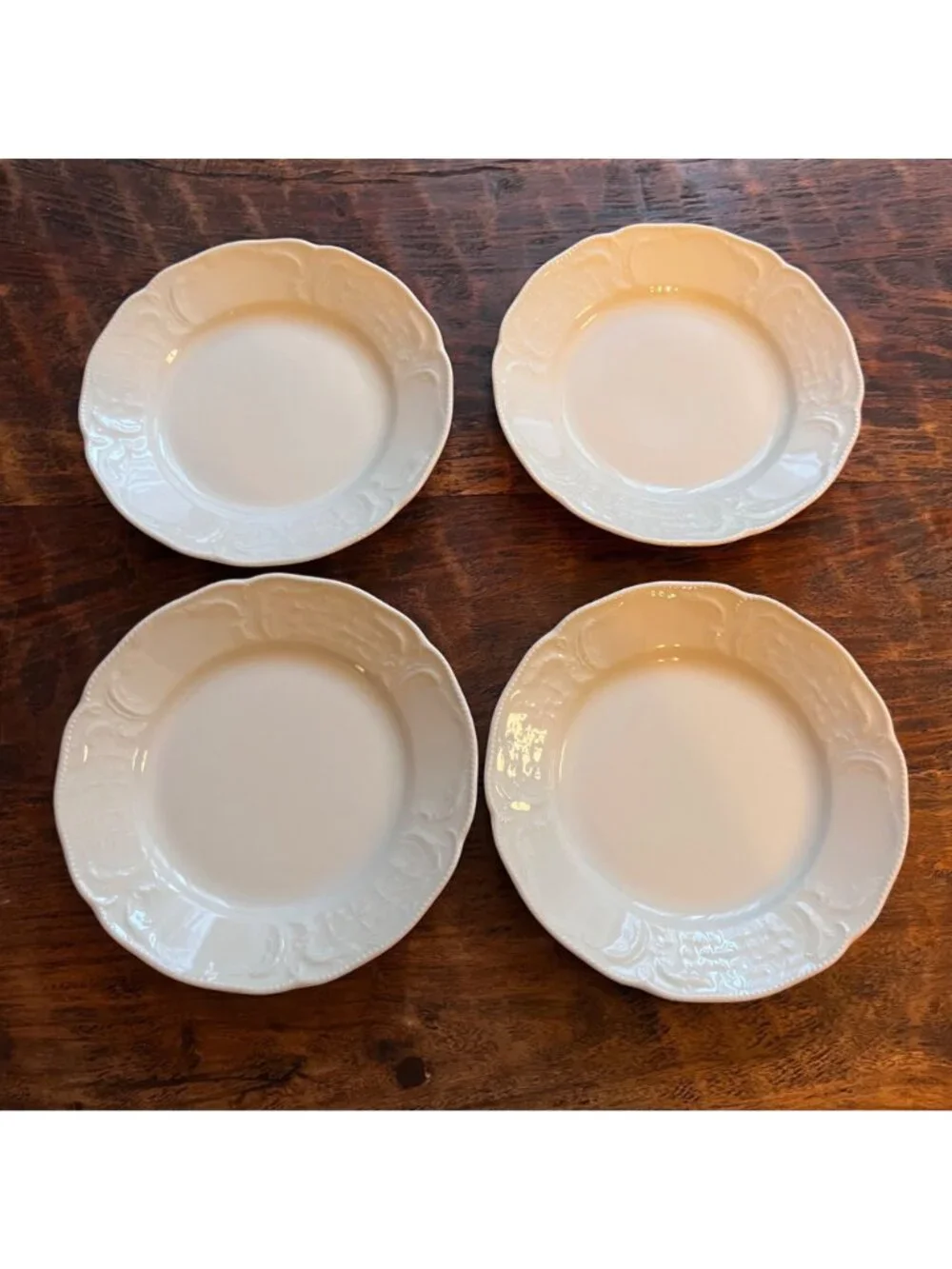 Four Rosenthal Continental White Sanssouci Desert Plates